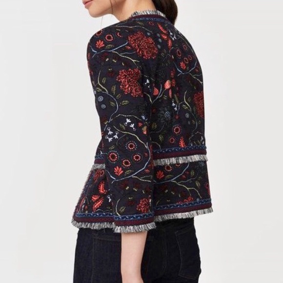 Loft Primavera fringe embroidered open jacket - Picture 4 of 6